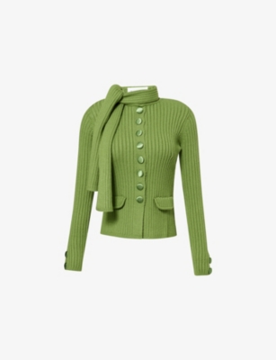HOUSE OF SUNNY: Power Peggy Scarf Knitted Cardigan