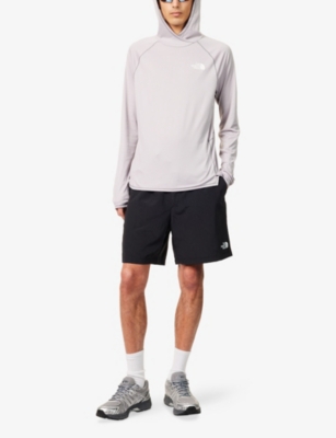 Shop The North Face Mens  Sunriser Logo-print Woven Hoody In Medium Grey