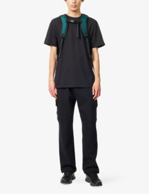 The North Face Mens M Cargo Drawstring-cuffs Cotton-jersey Jogging Bottoms Black In Black
