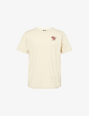 THE NORTH FACE MENS MEDIUM BEIGE CARTOON RELAXED-FIT COTTON T-SHIRT 