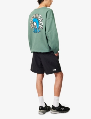 The North Face Mens Nse Oversized Relaxed-fit Cotton Sweater Dark Green Xxl In Green