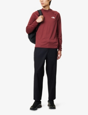 The North Face Mens Black Belted Tapered-leg Cotton Trousers