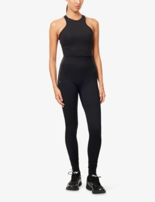The North Face Womens Black Refina Longline Bra In Gray