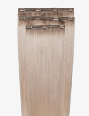 Beauty Works X Molly-mae 18inch Deluxe Clip In Hair Extension Set- Glacier Blonde