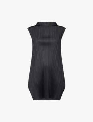 PLEATS PLEASE ISSEY MIYAKE: Lamp Shade Sleeveless Knitted Top