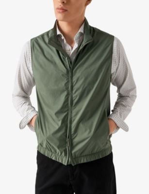 ETON: Stand-Collar Zipped-Pocket Shell Vest