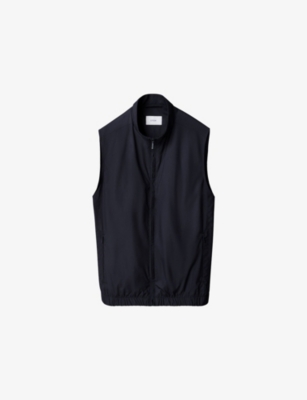 ETON: Stand-Collar Zipped-Pocket Shell Vest