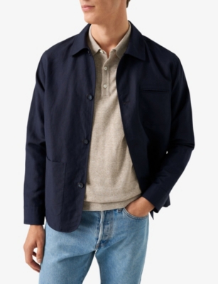 ETON: Raglan-Sleeve Regular-Fit Linen and Cotton-Blend Knitted Polo Shirt