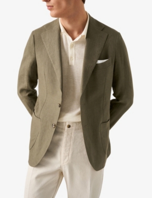 ETON: Raglan-Sleeve Regular-Fit Linen and Cotton-Blend Knitted Polo Shirt