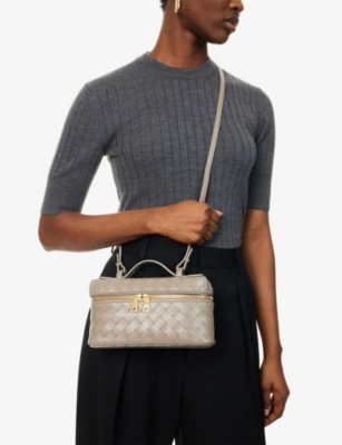 Bottega Veneta Bang Bang Vanity Intrecciato Suede Crossbody Bag