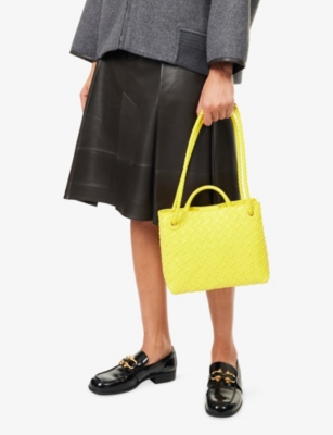Bottega Veneta Womens Sulfur-muse B-sulfur Andiamo Small Leather Top-handle Bag