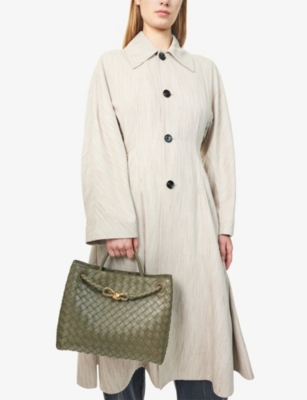 Bottega Veneta Womens Cypress-m B-cypress Andiamo Intrecciato Medium Leather Top-handle Bag