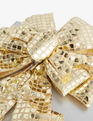 SELFRIDGES EDIT: Gold-Effect Bow Christmas Tree Topper