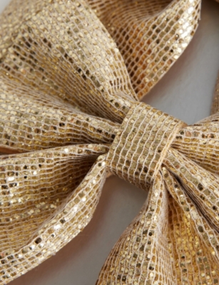 SELFRIDGES EDIT: Festive Decorative Set Of Three Glitter-Embellished Bows