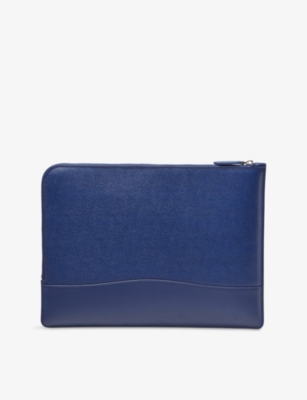 ASPINAL OF LONDON: City Large Leather Laptop Case