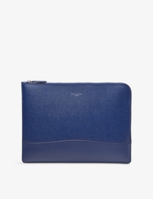 ASPINAL OF LONDON: City Large Leather Laptop Case