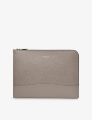 ASPINAL OF LONDON: City Large Leather Laptop Case