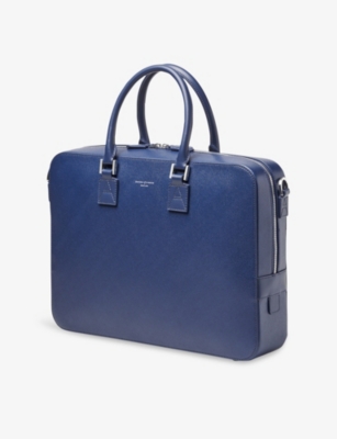 ASPINAL OF LONDON: Mount Street Leather Laptop Bag