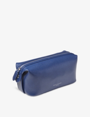 ASPINAL OF LONDON: Logo-Print Leather Washbag
