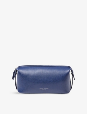 ASPINAL OF LONDON: Logo-Print Leather Washbag