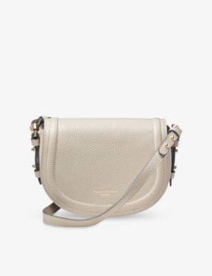 ASPINAL OF LONDON: Stella Branded Leather Satchel