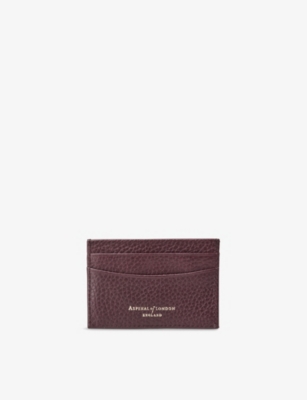 ASPINAL OF LONDON: Grained Leather Credit Card Case