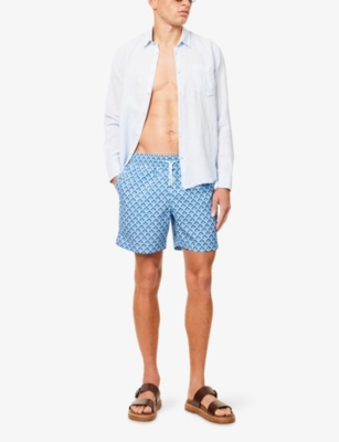DEREK ROSE: Maui Graphic-Pattern Swim Shorts