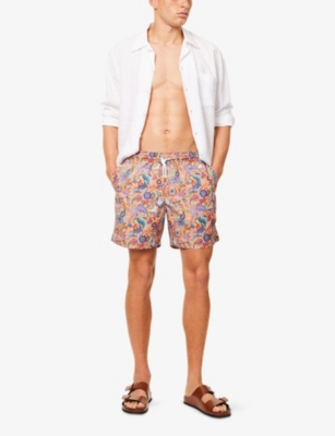 DEREK ROSE: Maui Graphic-Pattern Swim Shorts