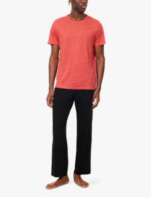 DEREK ROSE: Jordan Crewneck Linen T-Shirt