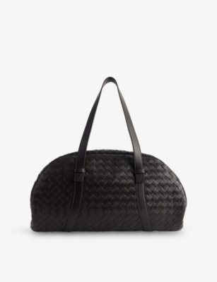 BOTTEGA VENETA: Intrecciato-Weave Leather Gym Bag