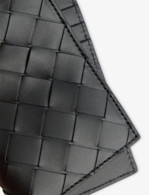 Bottega Veneta Mens  Intrecciato Bifold Leather Wallet