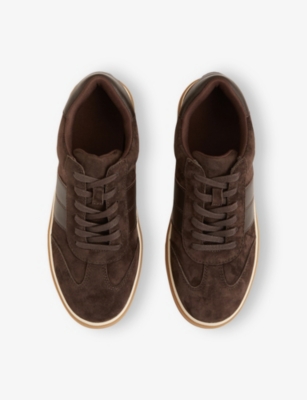 REISS: Lizzie Suede Low-Top Trainers