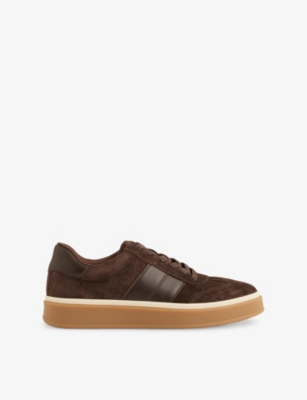 REISS: Lizzie Suede Low-Top Trainers