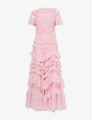 NEEDLE AND THREAD: Wild Rose Short-Sleeves Woven Maxi Dress