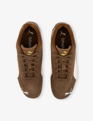 PUMA: Speedcat OG Logo-Print Suede Low-Top Trainers