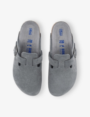 Birkenstock Womens Basalt Grey Tfb Boston Suede Clogs Eur 40 / 7 Uk