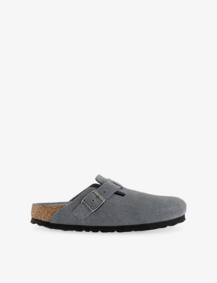 Birkenstock Womens Basalt Grey Tfb Boston Suede Clogs Eur 40 / 7 Uk