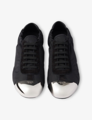 Collapse Re-Nylon Shell and Suede Low-Top Trainers
