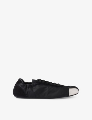 Collapse Re-Nylon Shell and Suede Low-Top Trainers