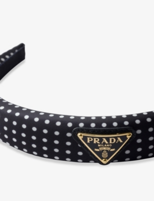 Prada Womens Blue Printed Re-nylon Headband