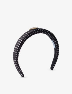 Prada Womens Blue Printed Re-nylon Headband