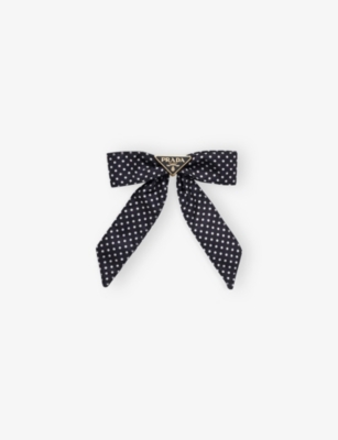 PRADA: Re-Nylon Brand-Plaque Woven Hair Clip