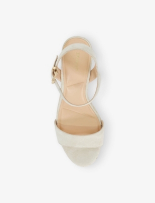 DUNE: Monotone Suede Platform Heeled Sandals