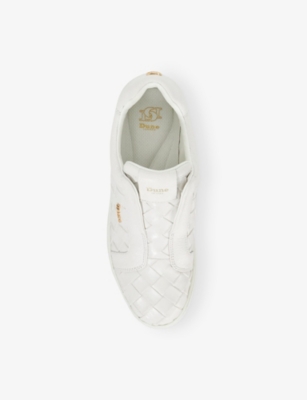 Dune Womens  Esthie Flatform Faux Leather Trainers