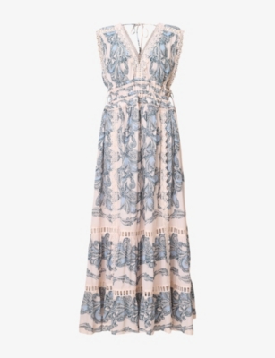 ALLSAINTS: Xanthe Paisley-Print Woven Dress