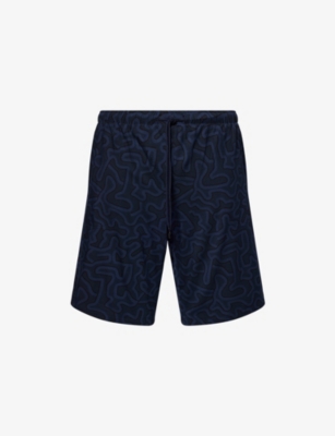 DEREK ROSE: London Graphic-Pattern Stretch-Jersey Shorts