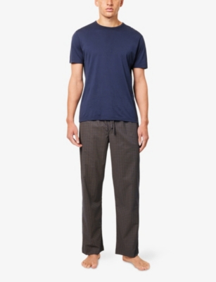 DEREK ROSE: Nelson Graphic-Pattern Cotton Pyjama Bottoms