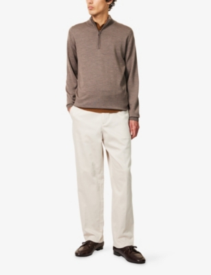 JOHN SMEDLEY: Tapton Mock-Turtleneck Wool Jumper