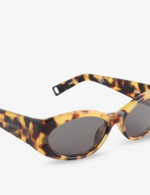 Jacquemus Womens T-shell Jac4c9sun Ovalo Oval-frame Acetate Sunglasses In T-shell