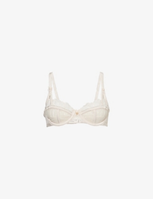 LOUNGE UNDERWEAR: Bridal Candice Embroidered Balcony Mesh Bra
